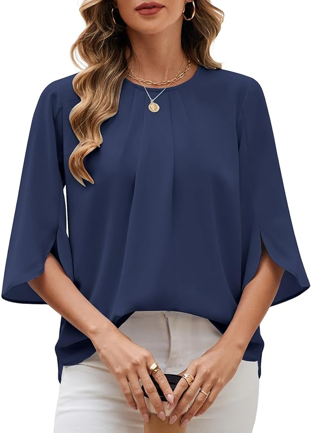 Lara-Blusa de Mangas Fluidas