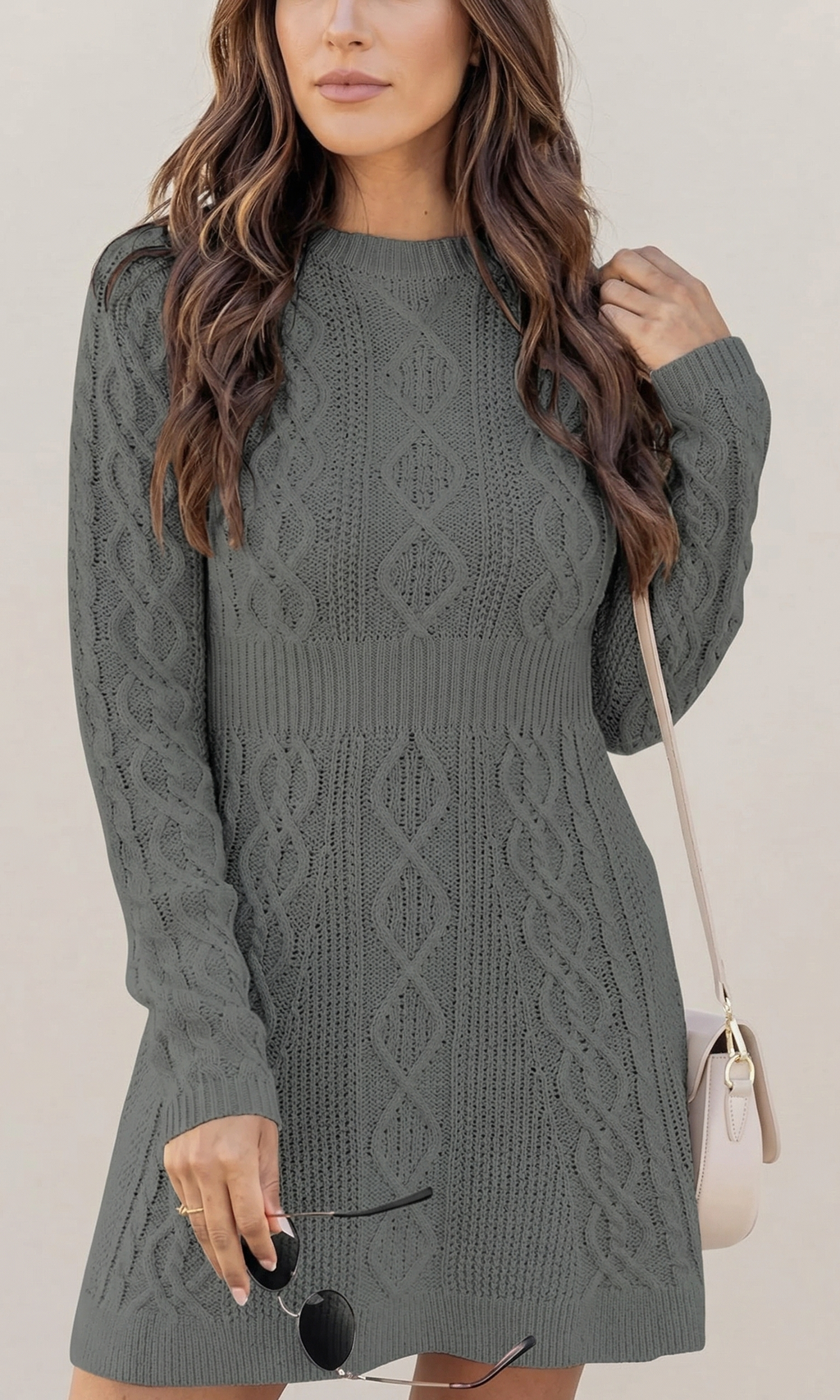 Vestido con Textura Trenzada