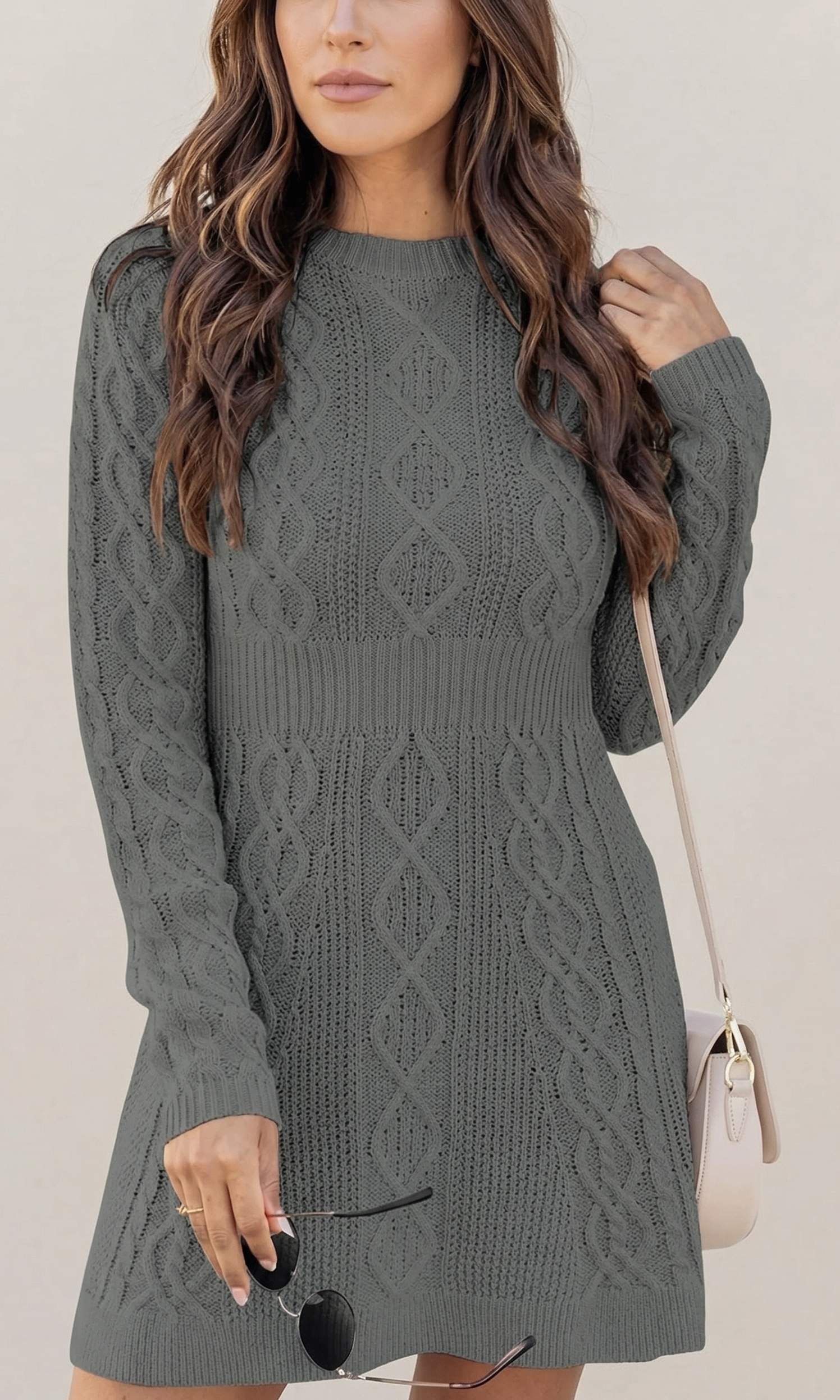 Vestido con Textura Trenzada