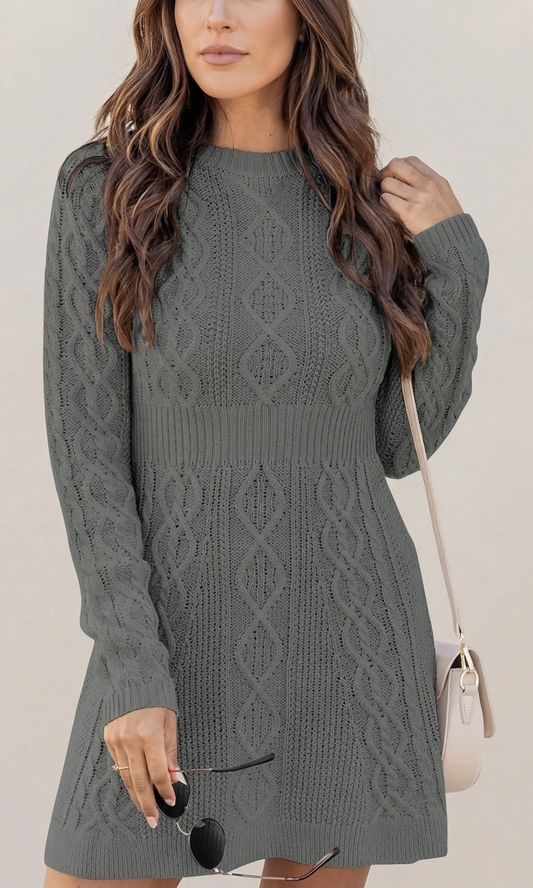 Nuria-Vestido con Textura Trenzada