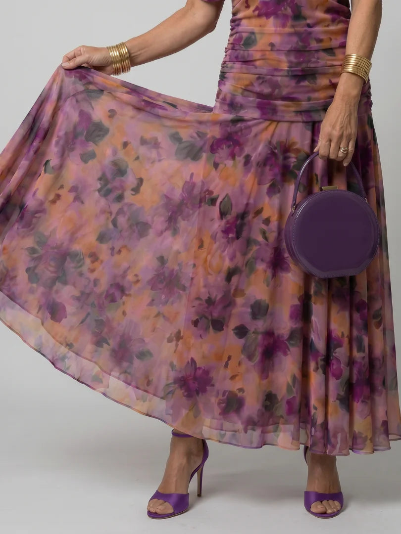 Melisa | Vestido midi fluido con hombros descubiertos
