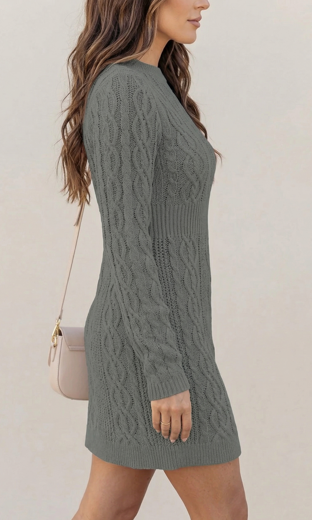 Vestido con Textura Trenzada