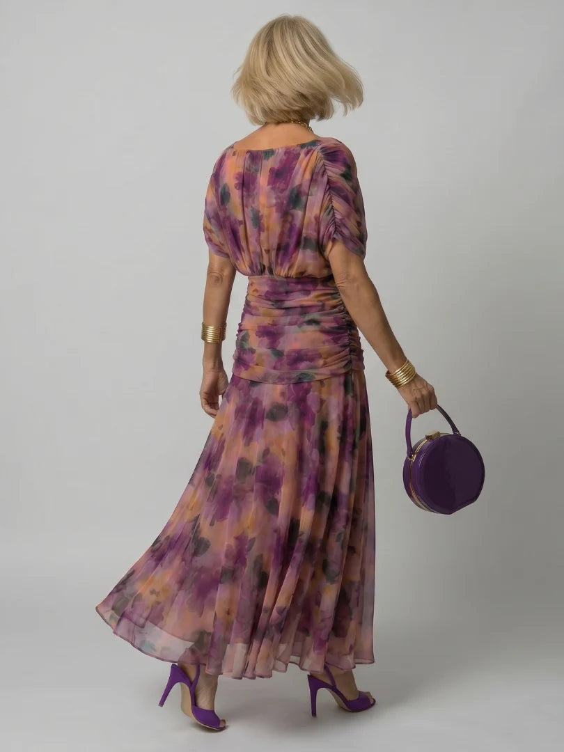 Melisa | Vestido midi fluido con hombros descubiertos