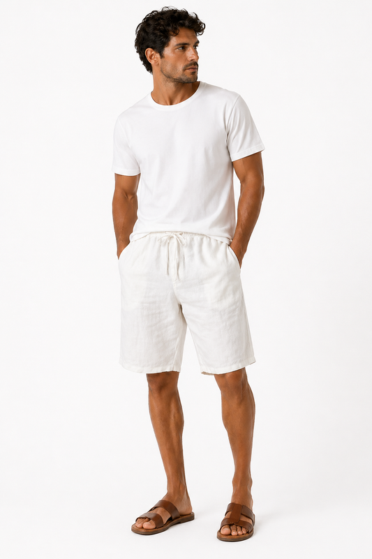 Luis | Pantalones Lino Cortos