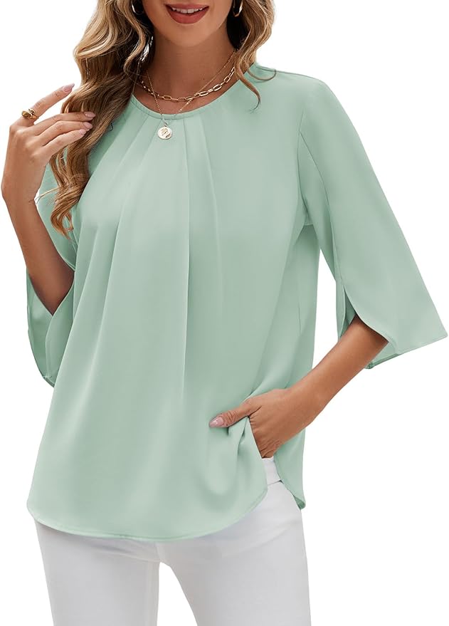 Lara-Blusa de Mangas Fluidas