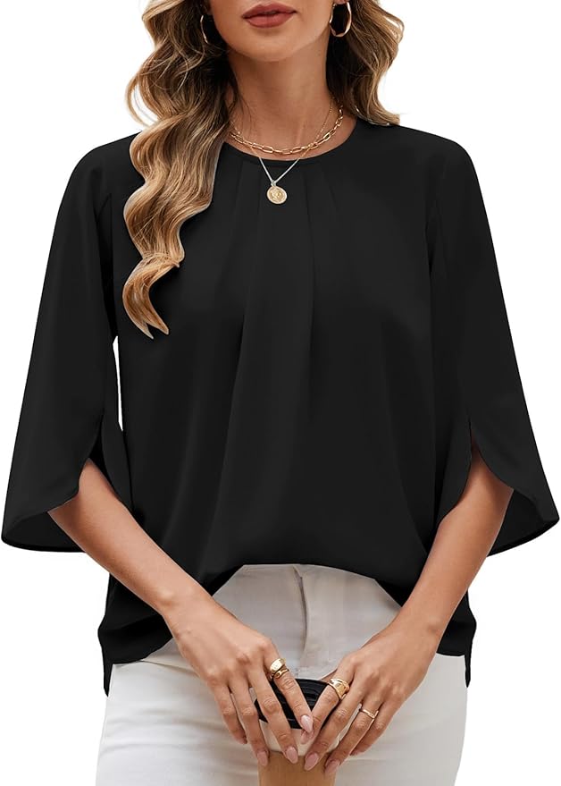 Lara-Blusa de Mangas Fluidas