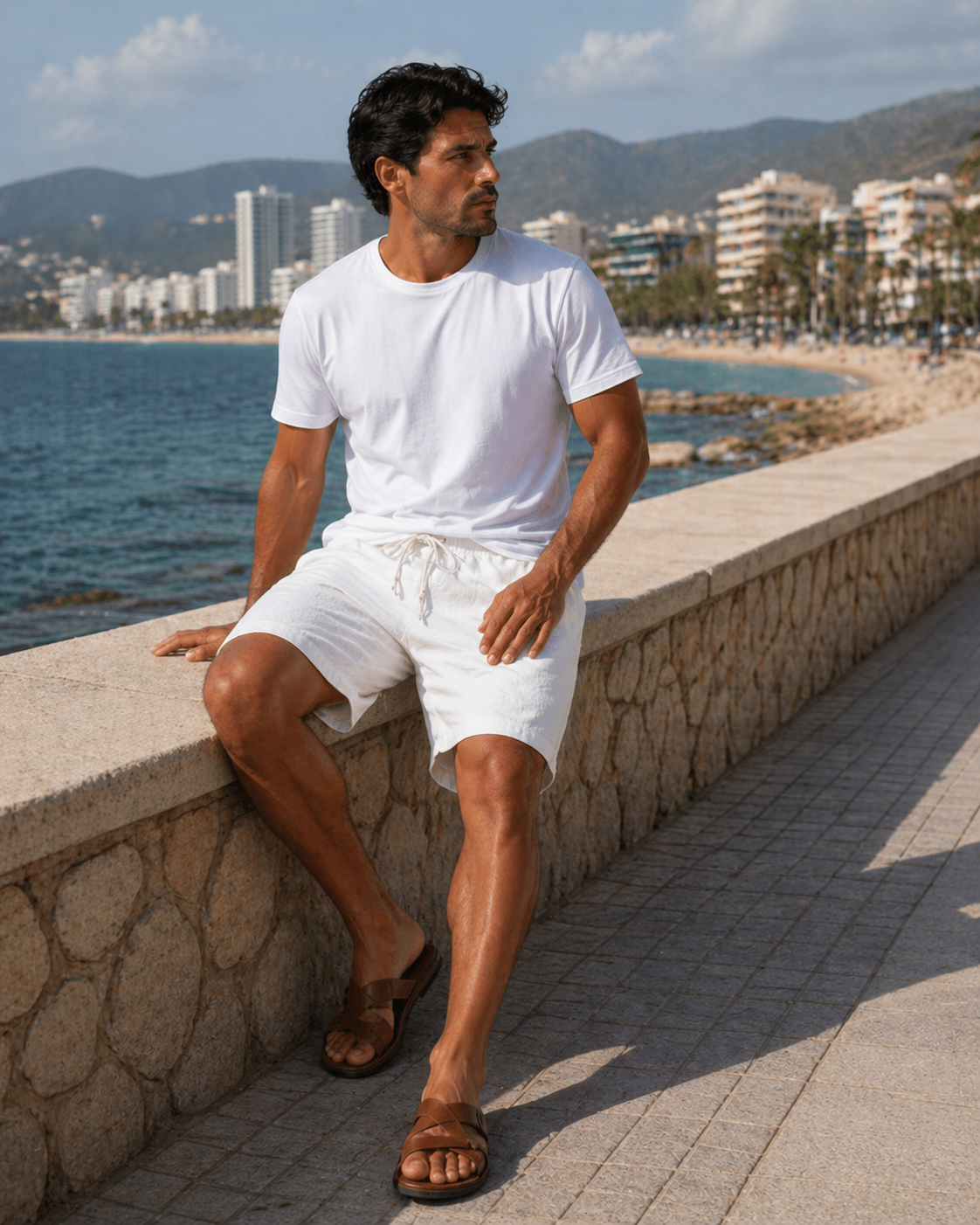 Luis | Pantalones Lino Cortos