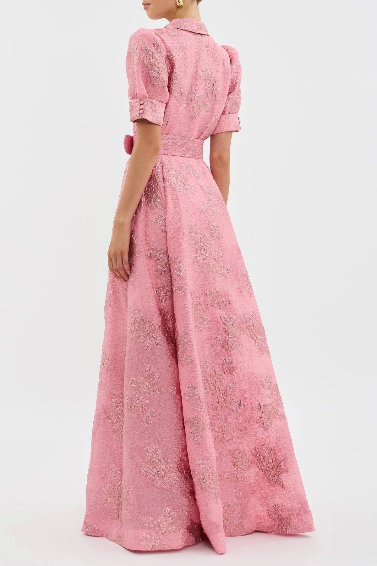 María | Vestido con Mangas Abullonadas Cortas