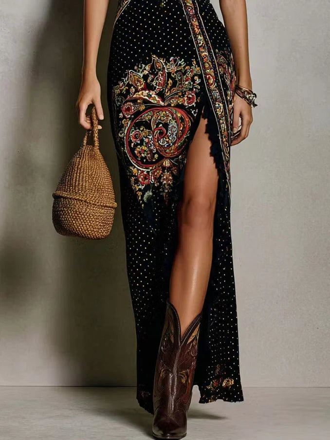 Martina |  Vestido estampado de estilo bohemio