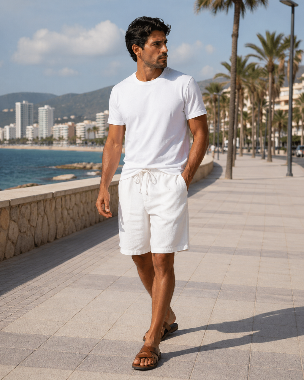 Luis | Pantalones Lino Cortos