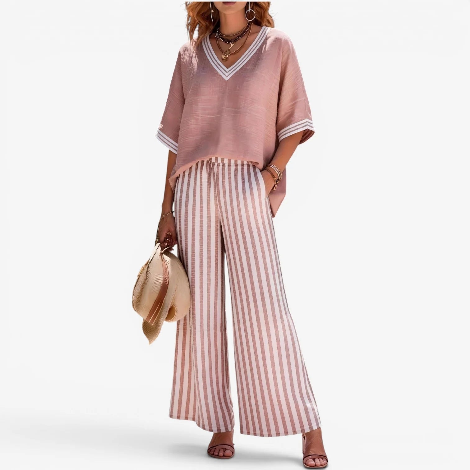 Celia | Conjunto de pantalón de rayas