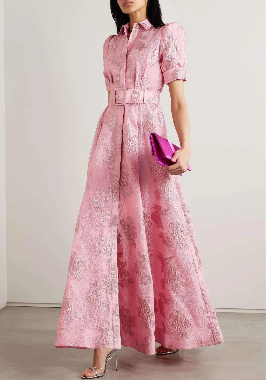 María | Vestido con Mangas Abullonadas Cortas