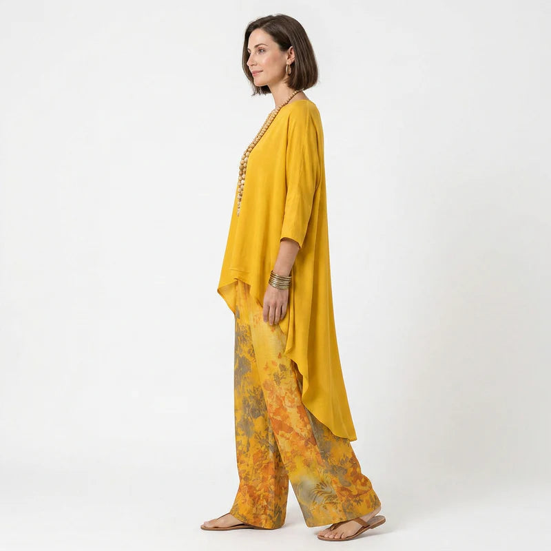 Leila | Conjunto de dos piezas con túnica asimétrica